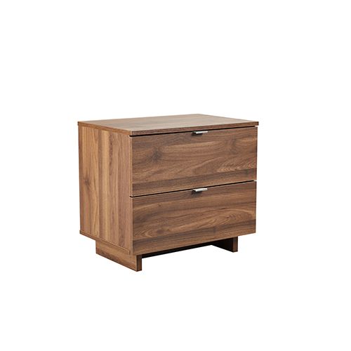 Bedside Table with Slim Metal Handles